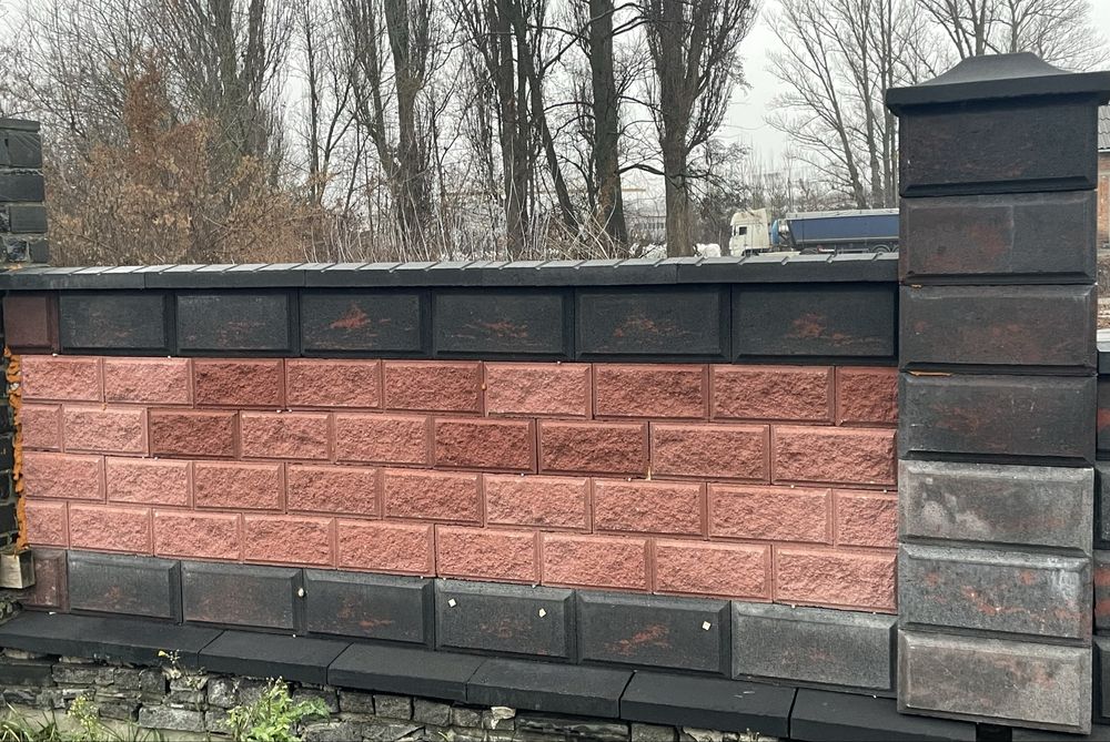 Модульний блок на паркан, забор, євроблок