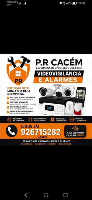 Instalação de Alarmes e videovigilancia