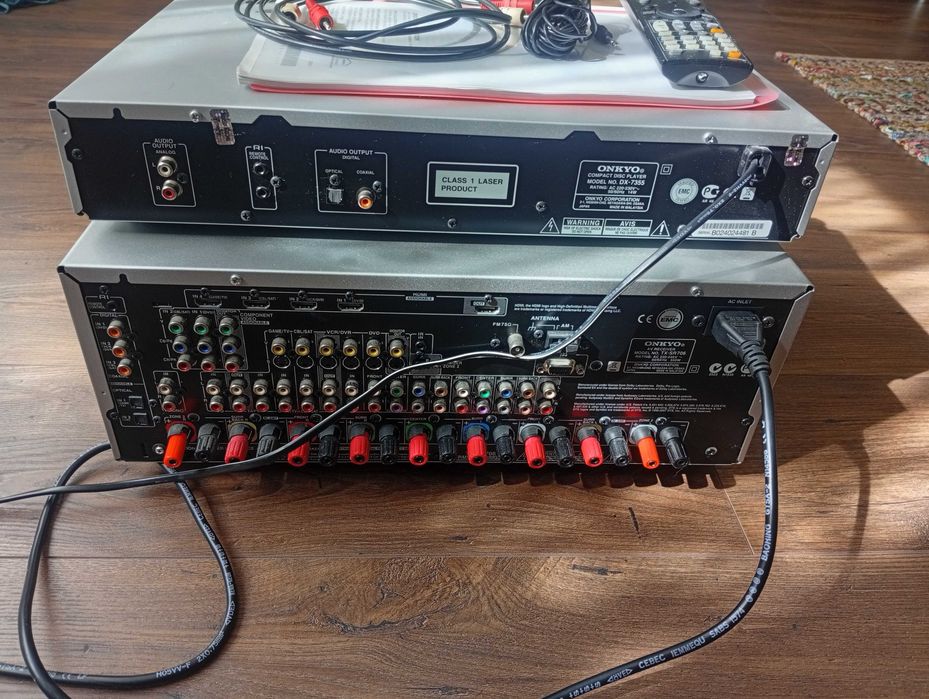 Amplituner ONKYO TX SR706 z odtwarzaczem CD ONKYO DX-7355
