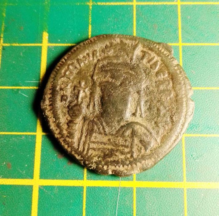 Moeda Bizantina do Imperador Mauricio Tiberio