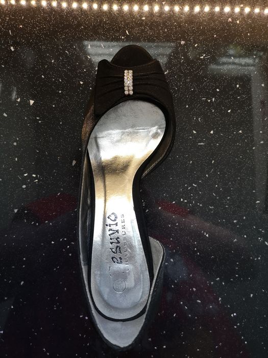 Szpilki Vesuvio Czarne Ślub