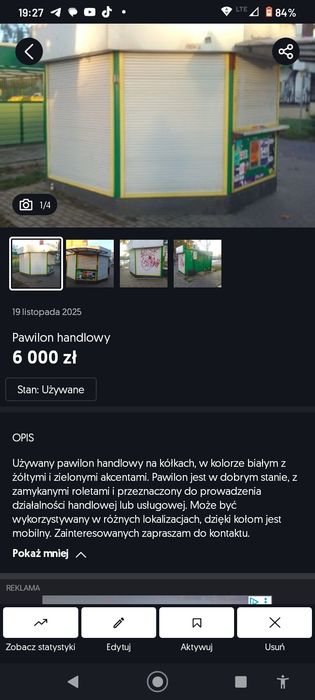 Kiosk pawilon kontener