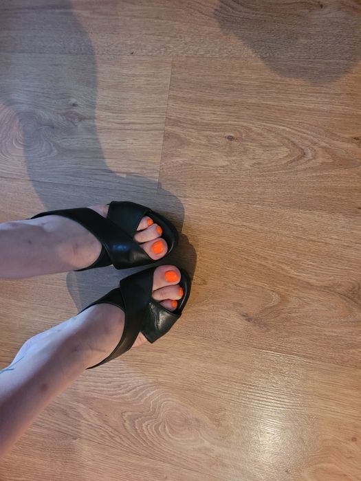Klapki koturn Prima Moda skóra naturalna rozmiar 37