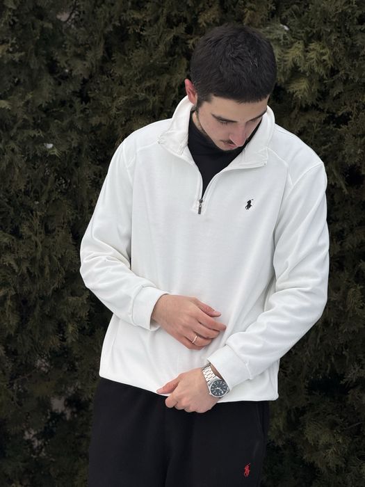 Полузамок Polo Ralph Lauren чорний 1/3 зіп Поло Ральф Зипка мужская