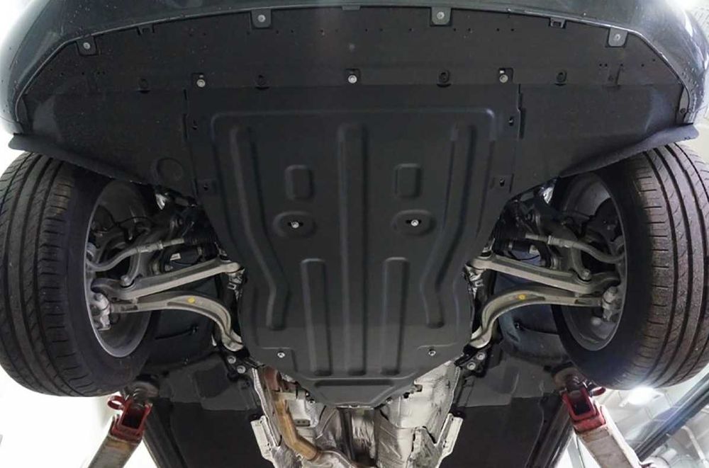 Захист двигуна, коробки. Пластикове облицювання дна авто за він кодом.