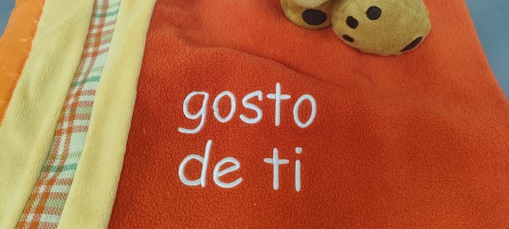 Manta "gosto de ti" + peluche