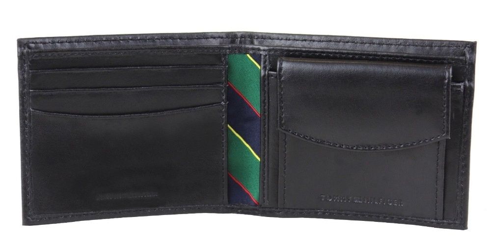 Кошелек TOMMY HILFIGER с отделением для мелочи. с RFID-защитой. Оригин