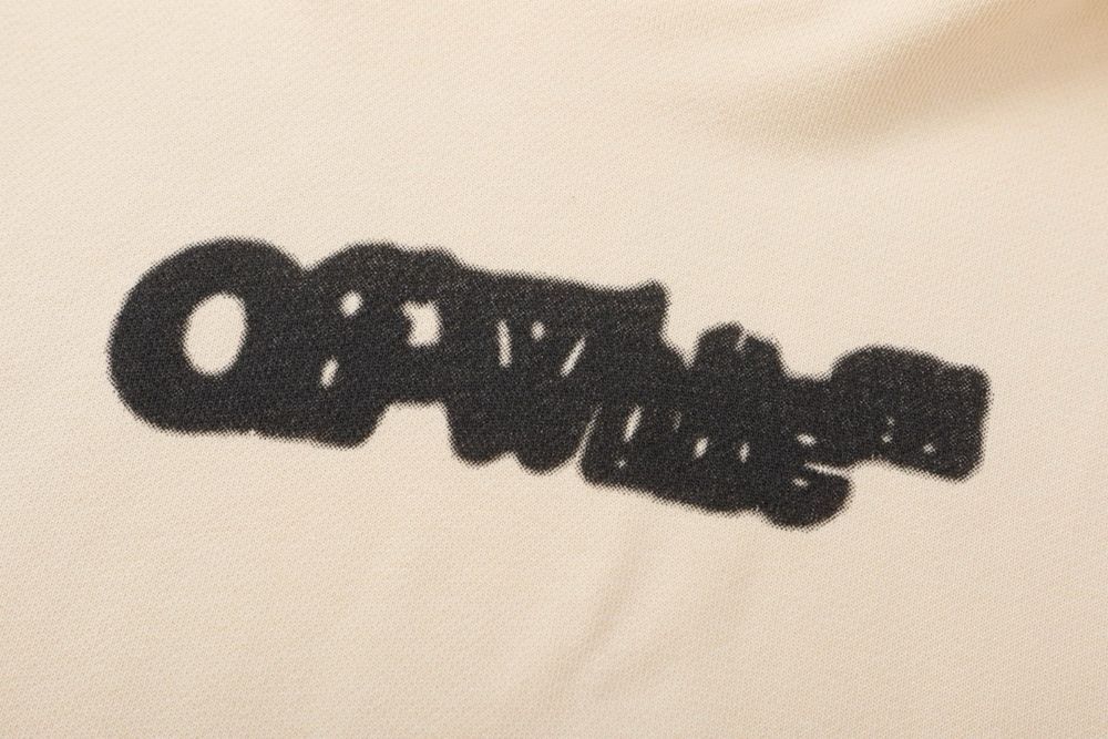 OFF-white худи мужское оверсайз унисекс оригинал бежевое черное
