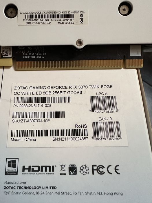 GeForce RTX 3070 Zotac 8 Gb