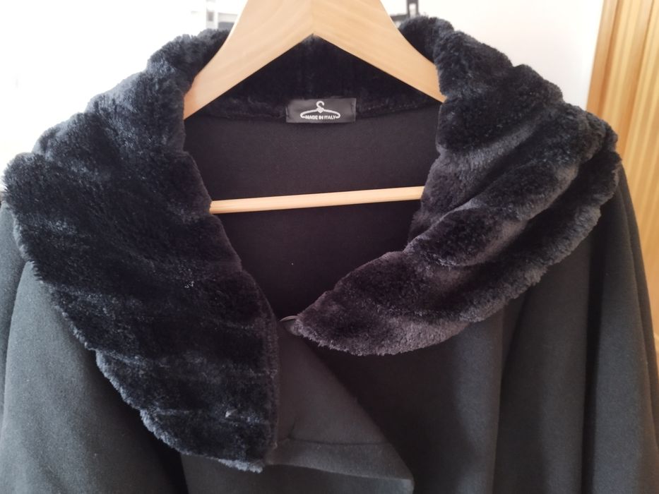 Casaco Preto Senhora Oversize