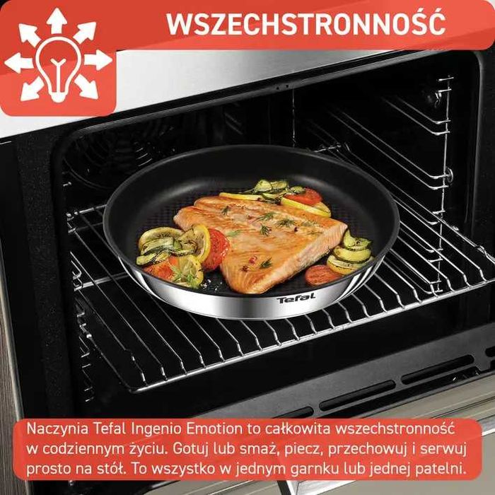 NOWE TEFAL Ingenio Emotion L897S474 4el indukcja z rączką patelnie