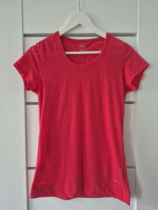 T-shirt damski,różowa koszulka,Reebok,rozm.S