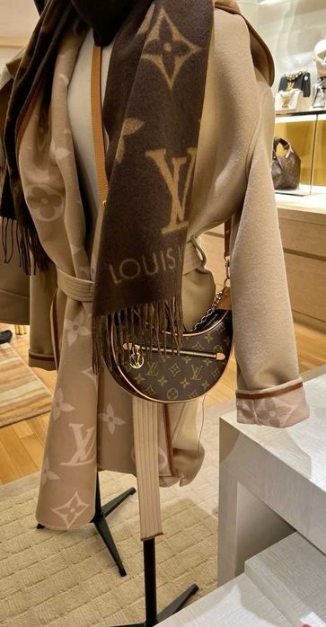 Kaszmirowy  wełniany szalik Louis Vuitton