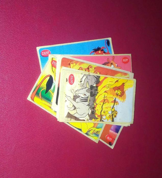 Наклейки из жвачек: "The Lion King", "Jungle Kingdom" , "Тarzan".