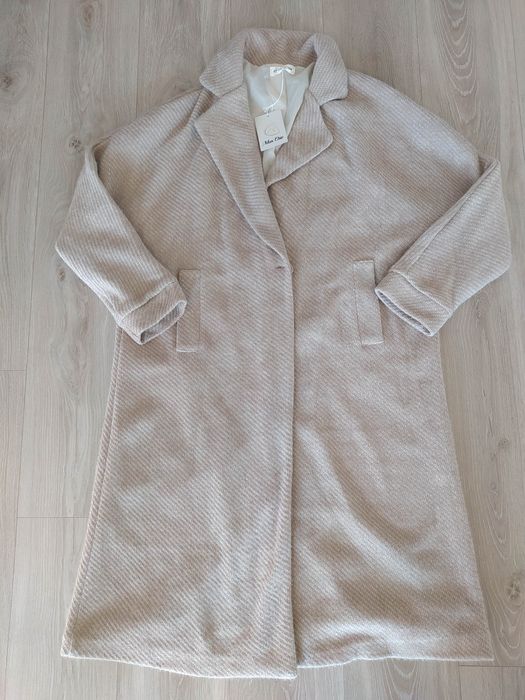 Elegancji długi płaszcz oversize