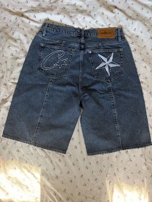 Spodenki denim genes Corteiz C-Star niebieskie dżinsowe baggy