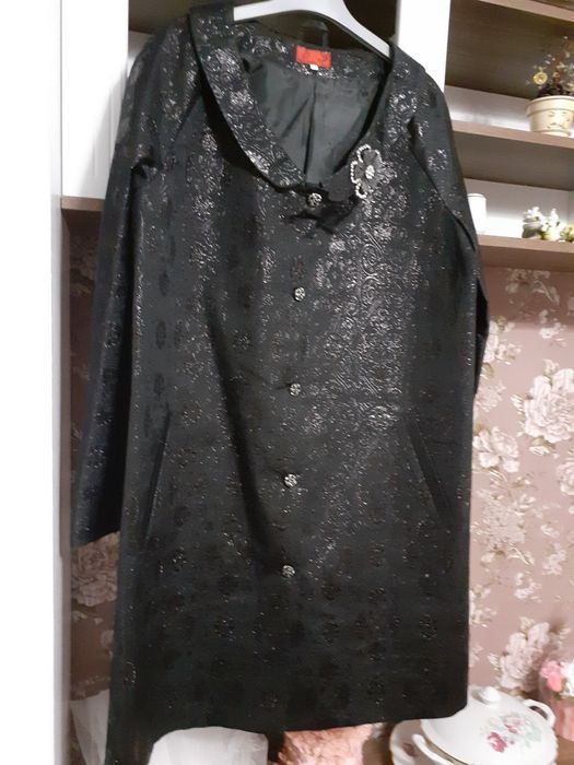 Тренч пальто плащ  кардиган джакард 52