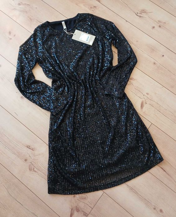 Чорна вечірня сукня з паєтками Soyaconcept блискуча ошатна сукня нова