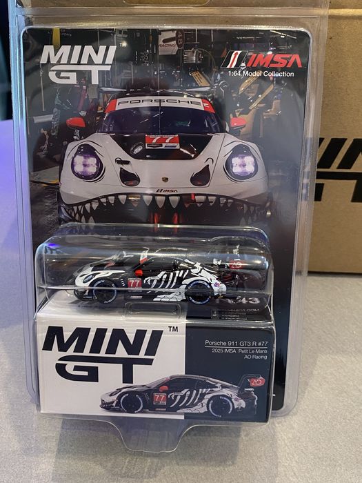 MINI GT Skeleton Rexy Porsche 911 GT3 R #77 AO RACING 2025