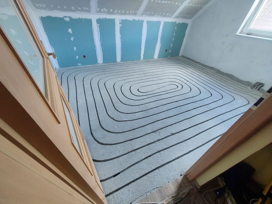 Frezowanie pod ogrzewanie podłogowe . Podłogówka . Sucha zabudowa.