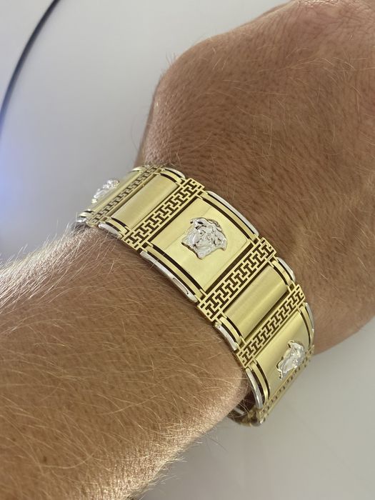 Złota bransoletka męska, Pròba 585. Nowa (4468)