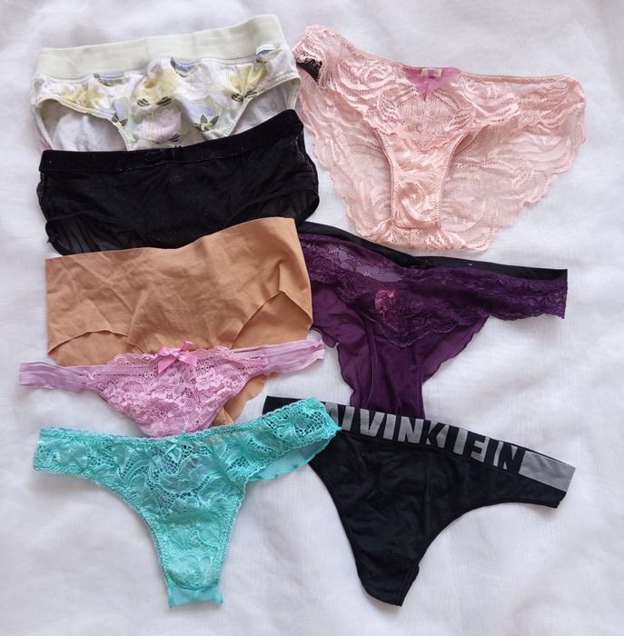 Zestaw majtek stringów S/M Calvin Klein sloggi hunkemöler le vernis