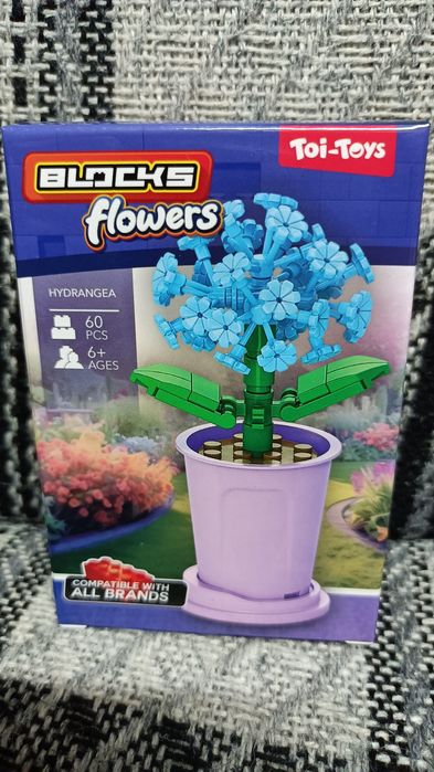 Klocki kwiatki do składania różne wzory