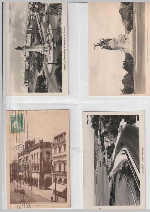 Coleção de 42 postais antigos de Lisboa