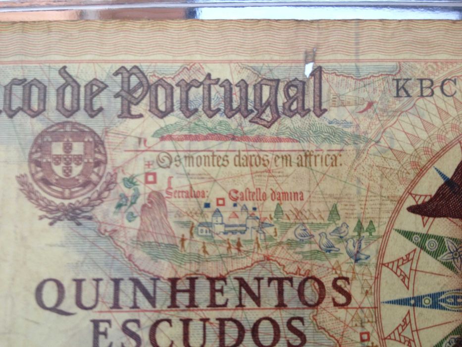 500$00 de D. JOÃO I 6 de Setembro 1979 BEM Conser. com um FURO ao cimo