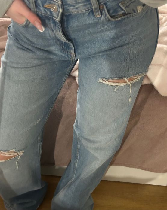 джинсы wide leg straight zara