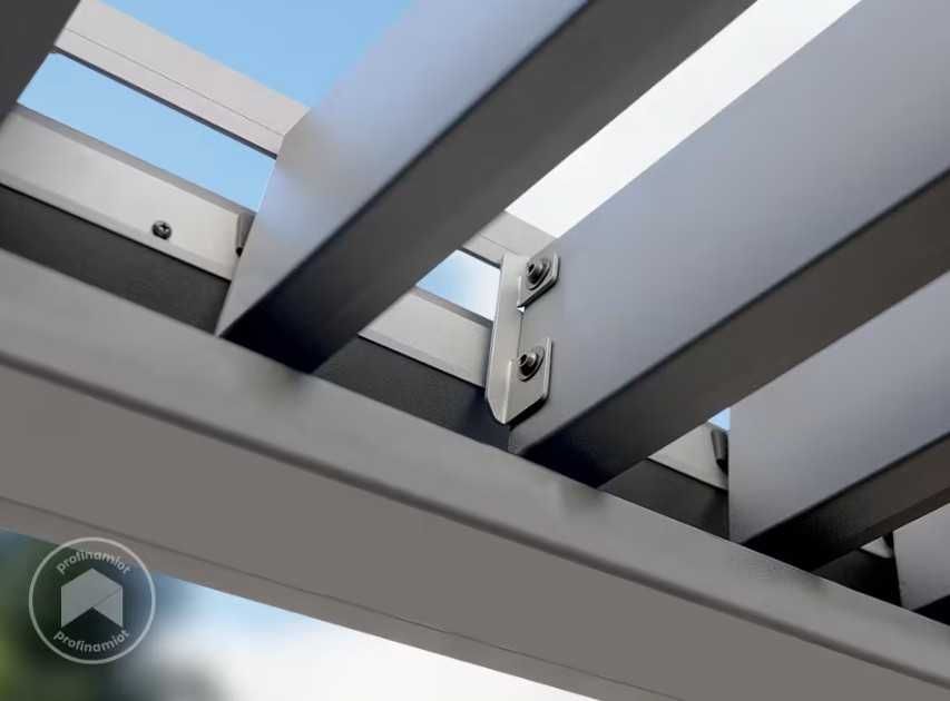 Profinamiot, 3x3m Pergola Deluxe, lamelowa, szaroperłowy