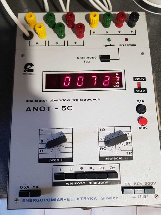 Analizator obwodów trójfazowych ANOT - 5C