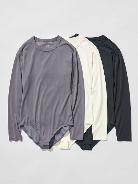 Боді комбідрес airism з довгим рукавом uniqlo