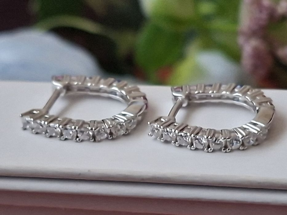 Srebrne kolczyki 2 w 1 pr.925