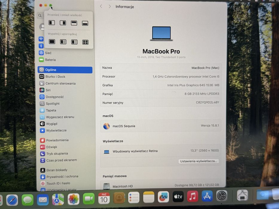 Macbook Pro 2019 toutch bar