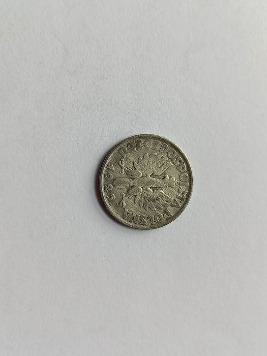 Kobieta i kłosy  1 zł. 1925 z kropką , srebro