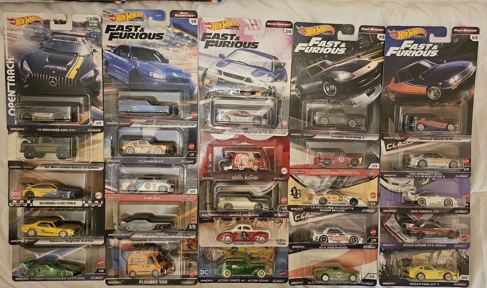 Hotwheels variáveis, miniaturas