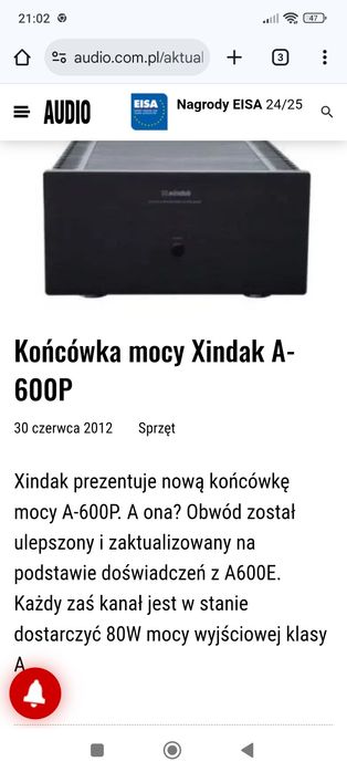 Końcówka mocy Xindak A600P