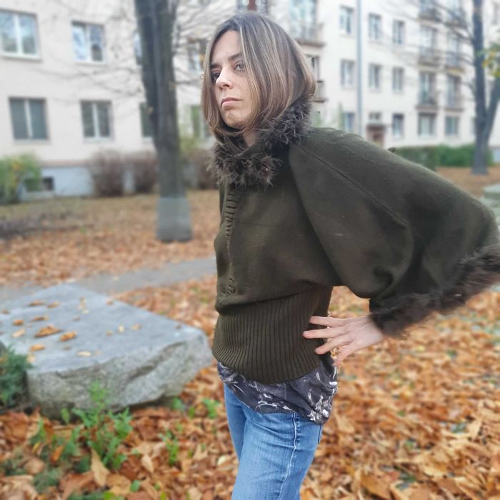 Nowe ponczo L Khaki