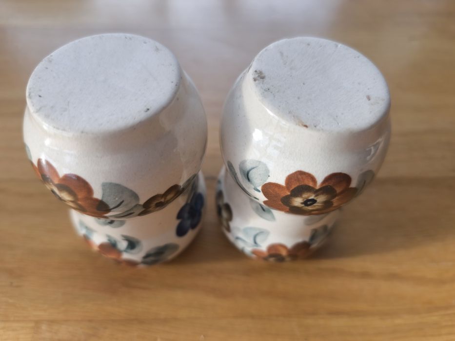 Fajans stara porcelana pojemnik na przyprawy