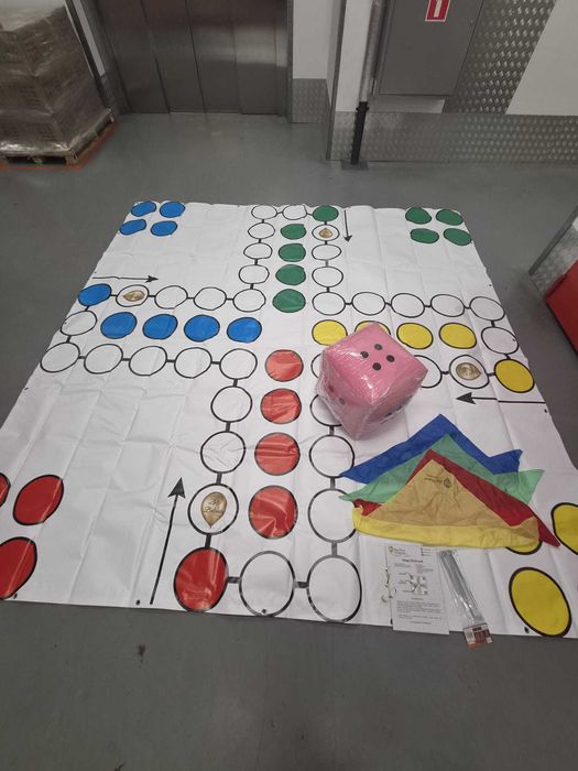 Gra planszowa XXL Mega Chińczyk 3x3m + wielka kostka