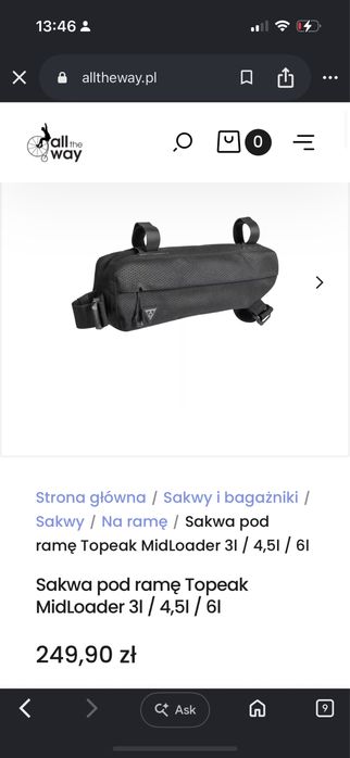 Sakwa pod ramę Topeak MidLoader 4.5