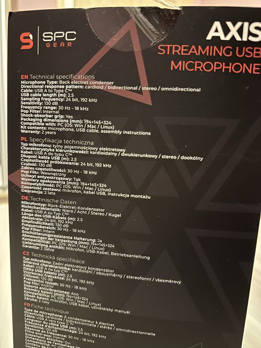 Mikrofon SPC Gear Axis SPG148