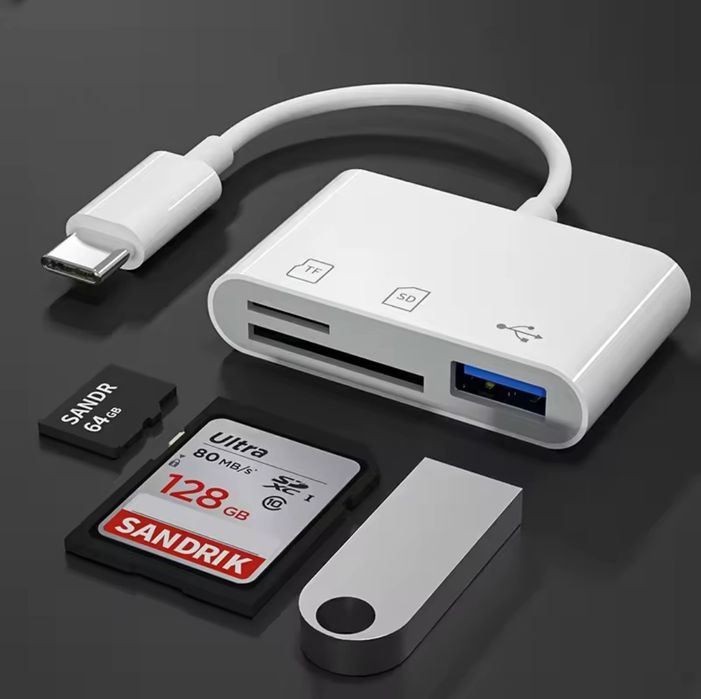 Картридер USB type-C hub  хаб адаптер розгалужувач перехідник спліттер