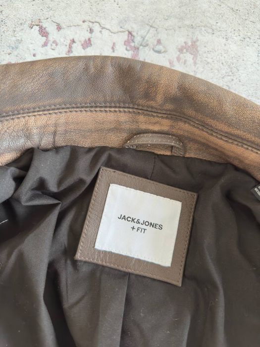 Новая кожаная куртка Jack & Jones оригинал Размер 3XL