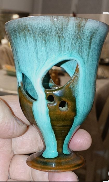 Підсвічник Woburn Studio Pottery з синьо-сірою глазур'ю,