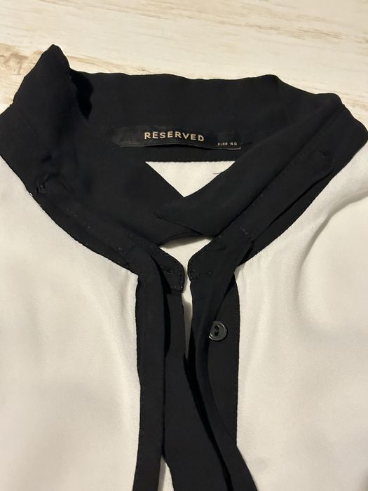 Koszula damska elegancka Reserved 40 biało-czarna