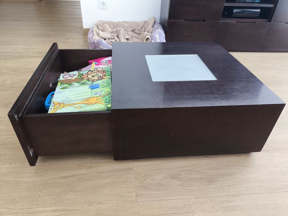 Móvel TV com mesa centro Wenge