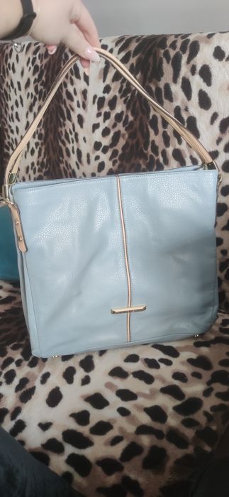 Pojemna torba torebka do ręki Anne Klein groszki