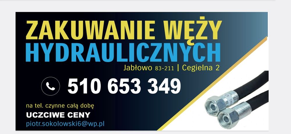Przewody hydrauliczne zakuwanie przewodów  klimatyzacja myjka paliwa